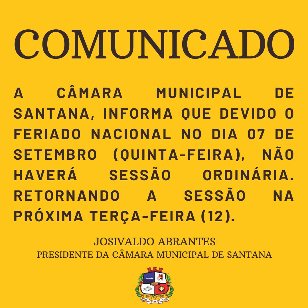 Comunicado 7 Setembro