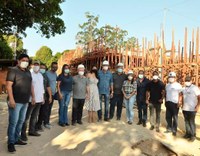 CMS integra comitiva de autoridades durante visitação em obras estruturantes em Santana