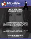 Nota de Pesar pelo falecimento de Raiane Miranda de Almeida